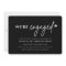Black Simple We're Engaged Engagement Party