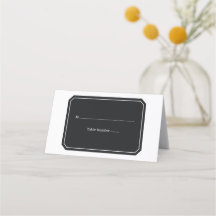 Black Simply Elegant Place Cards