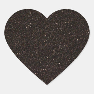 Black Skateboard Griptape Heart Sticker