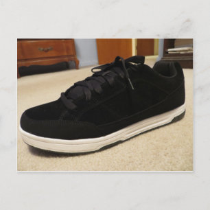 Black Skateboard Shoe Postcard