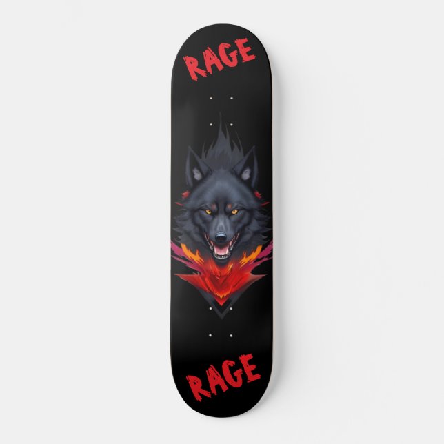 Black Skateboard WITH Wolves (Front)