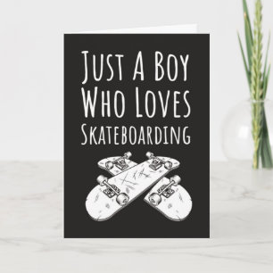 Black Skateboarding Cards For Baby Boys Skateboard
