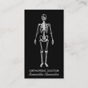 Black Skeleton orthopaedic doctor Business Card