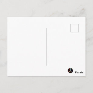 Black ski & winter designs postcard