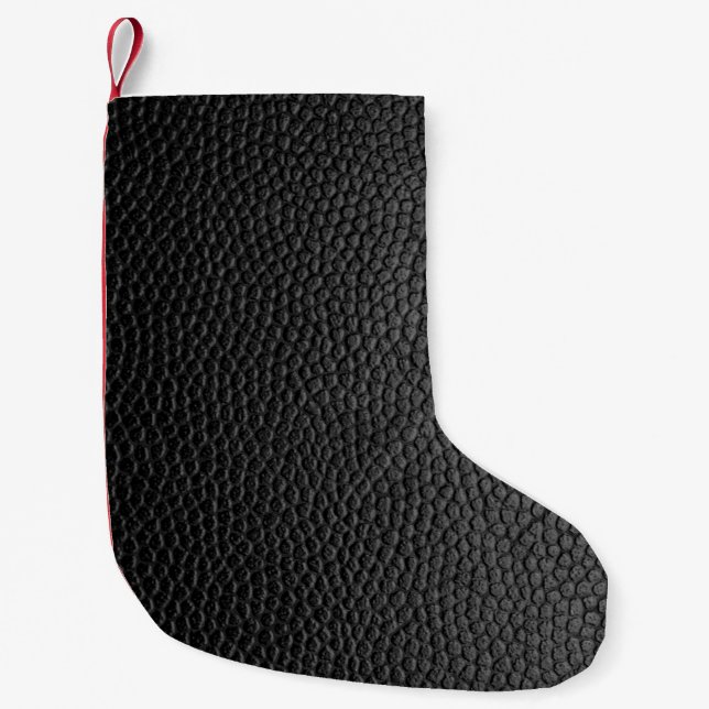 Black skin skin texture skin small christmas stocking (Front)