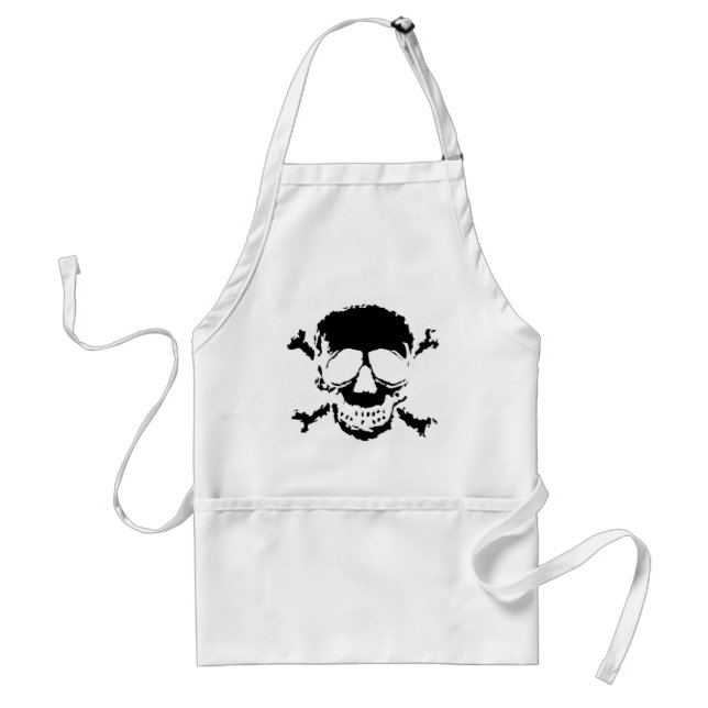 Black Skull and Cross Bones Standard Apron (Front)