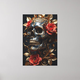 Black Skull Canvas Print