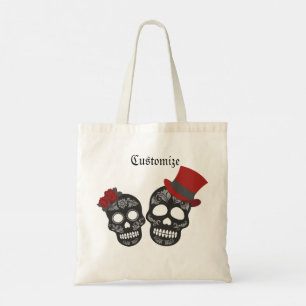 Black Skull Duo Thunder_Cove Tote Bag