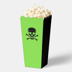 Black Skull green popcorn boxes