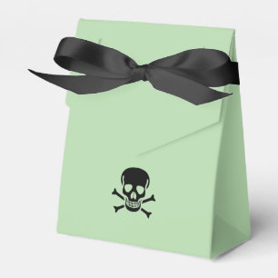 Black Skull green tent favour boxes small