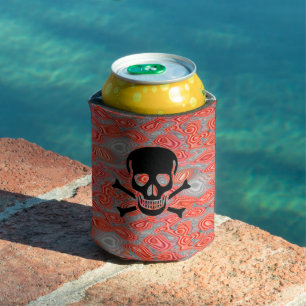 Black Skull Lava can cooler 2 side