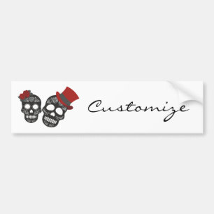 Black skulls Duo Thunder_Cove Bumper Sticker
