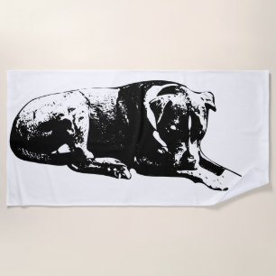 Black-Sky Dog Beach Towel