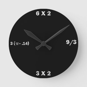 Black Slate Math Clock