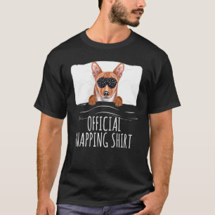 Black Sleep Mask Basenji Official Napping T-Shirt