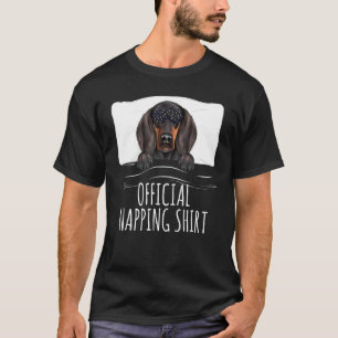 Black Sleep Mask Black And Tan Coonhound Official  T-Shirt