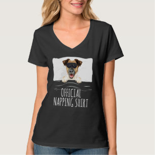 Black Sleep Mask Smooth Fox Terrier Official Nappi T-Shirt