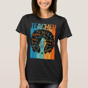 Black Smart Teacher Afro Love Melanin African Amer T-Shirt