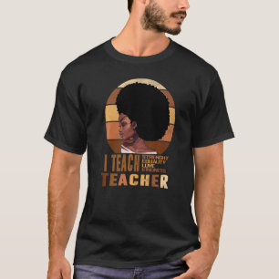Black Smart Teacher Afro Love Melanin African Amer T-Shirt