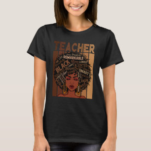 Black Smart Teacher Afro Love Melanin Women Africa T-Shirt