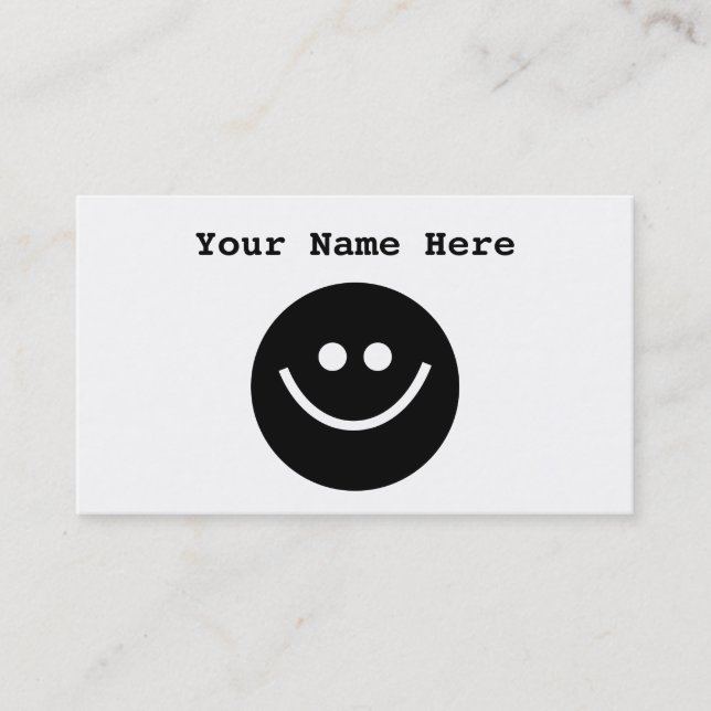 Black Smilie Business Card (Front)