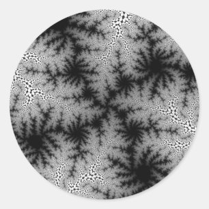 Black Smoke Speckle Classic Round Sticker