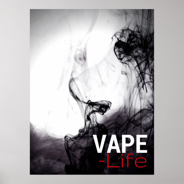 Black Smoke Vape Life Premium Posters (Front)