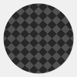 Black & Smoky Black Diamonds – Elegant & Timeless Classic Round Sticker