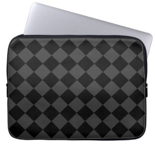 Black & Smoky Black Diamonds – Elegant & Timeless Laptop Sleeve