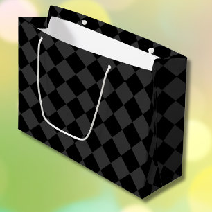 Black & Smoky Black Diamonds – Elegant & Timeless Large Gift Bag