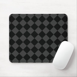 Black & Smoky Black Diamonds – Elegant & Timeless Mouse Pad