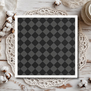 Black & Smoky Black Diamonds – Elegant & Timeless Napkin