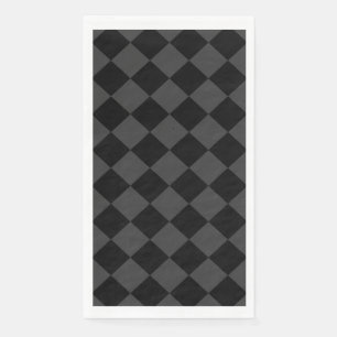 Black & Smoky Black Diamonds – Elegant & Timeless Napkin