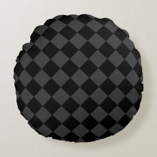 Black & Smoky Black Diamonds – Elegant & Timeless Round Cushion
