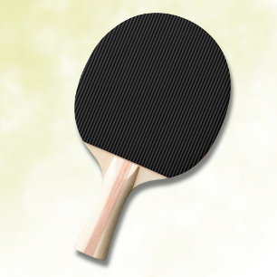 Black & Smoky Black Narrow Vertical Stripes Ping Pong Paddle