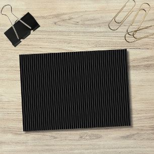 Black & Smoky Black Narrow Vertical Stripes  Post-it Notes