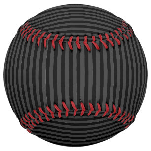 Black & Smoky Black Narrow Vertical Stripes Softball