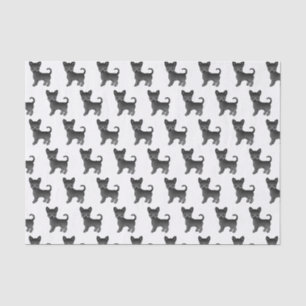 Black Smooth Coat Chihuahua Cute Dog Pattern Tissue Paper