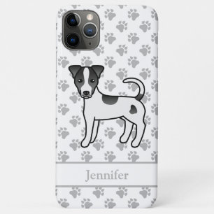 Black Smooth Coat Parson Russell Terrier & Name Case-Mate iPhone Case