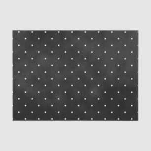 Black Smudge Colour with White Polka Dots Tissue Paper