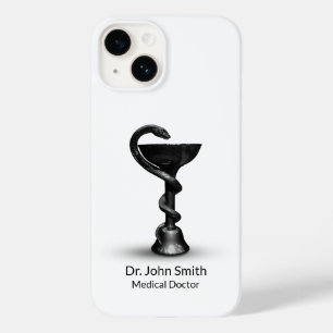 Black Snake Bowl Hygieia White Caduceus Medical Case-Mate iPhone 14 Case