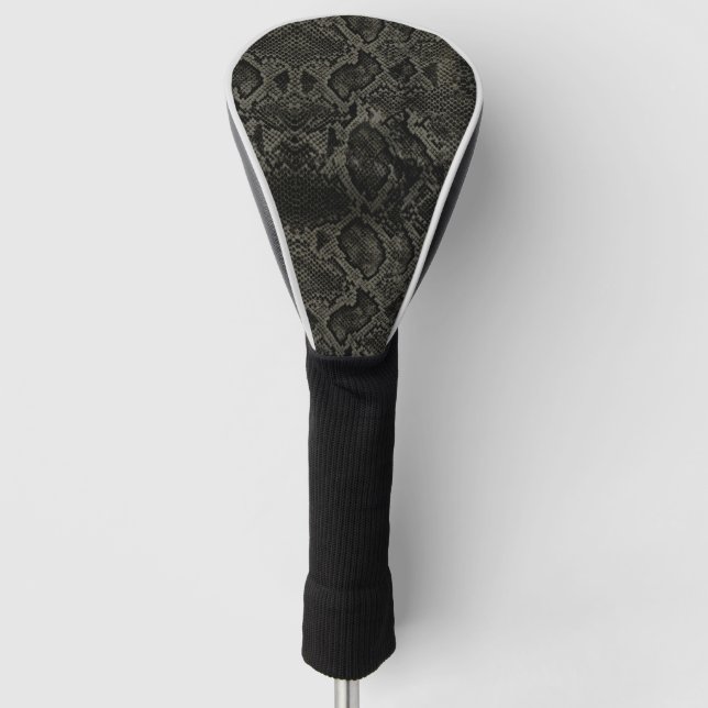 Black Snake print Golf Head Cover (Front)