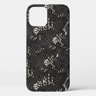 Black Snake Skin With Diamond Pattern Case-Mate iP iPhone 12 Case