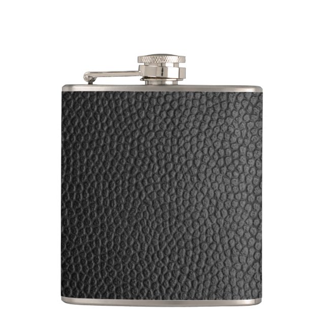 Black Snakeskin  Hip Flask (Front)
