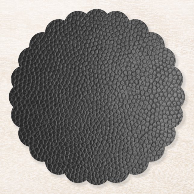 Black Snakeskin Paper Coaster (Front)