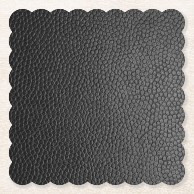 Black Snakeskin Paper Coaster (Front)
