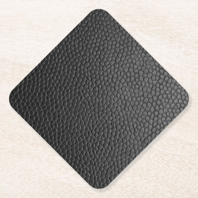 Black Snakeskin Paper Coaster (Front)