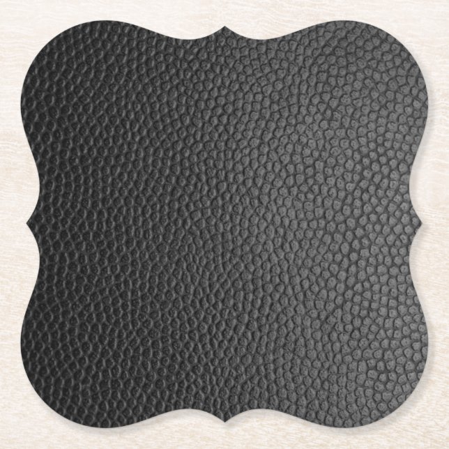 Black Snakeskin Paper Coaster (Front)