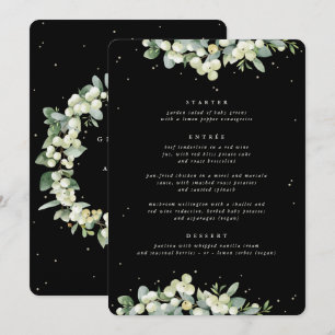 Black Snowberry + Eucalyptus 3 Course Wedding Menu