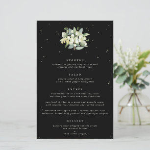 Black Snowberry + Eucalyptus 4 Course Wedding Menu